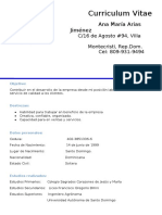 Curriculum Vitae Ana Maria