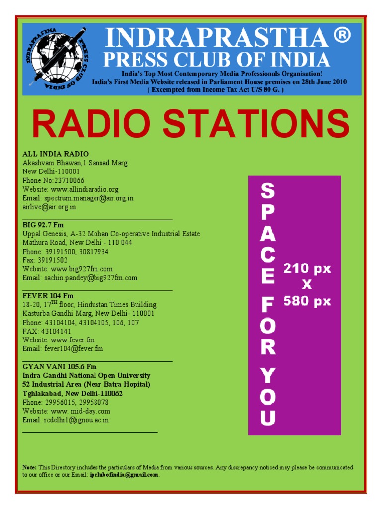 Radio Stations PDF Radio Broadcasting Broadcasting