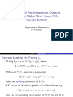 Solutions of Nonhomogeneous Constant Coefficient Higher Order Linear Odes: Operator Methods