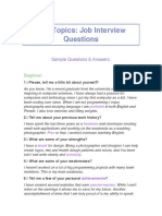 ESL Topics: Job Interview Questions