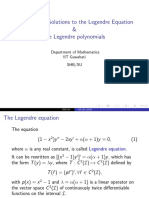 Power Series Solutions To The Legendre Equation & The Legendre Polynomials