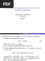 First Order Homogeneous Linear Systems With Constant Coefficients