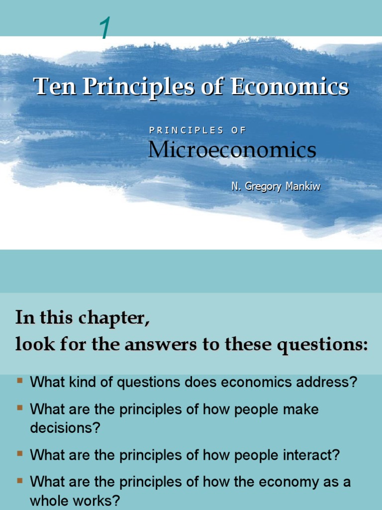 Ten Principles of Economics | PDF | Economics | Inflation