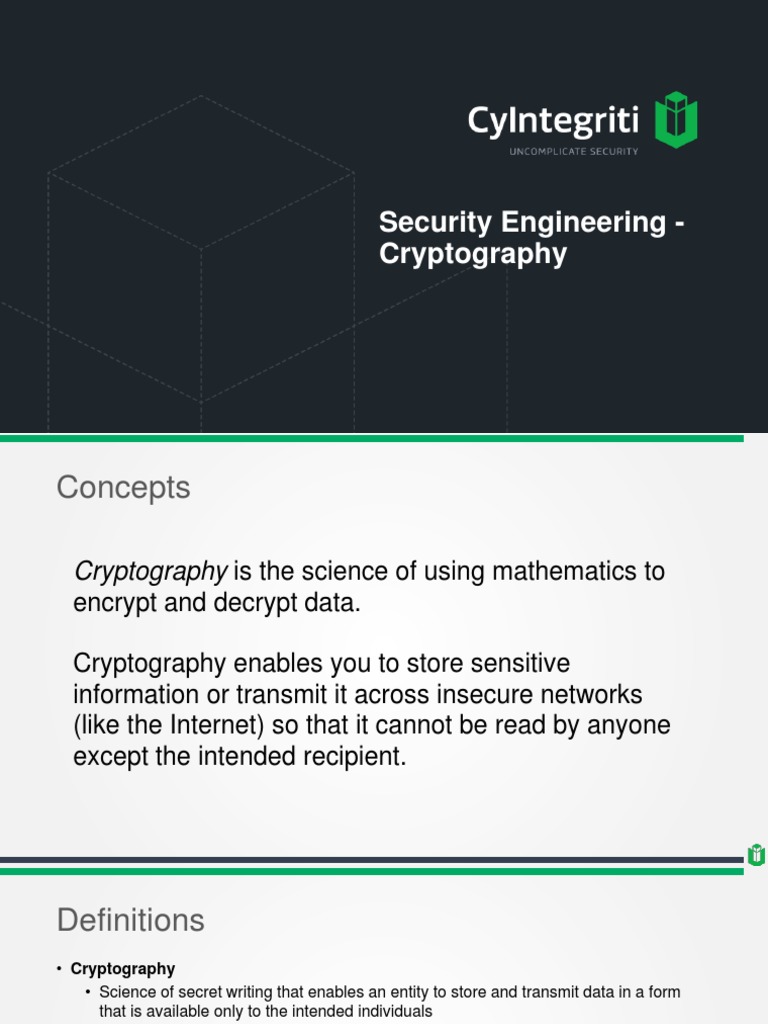 Security Engineering - Cryptography | PDF | Cryptography | Key ...