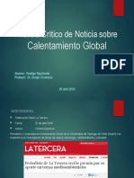 Análisis Crítico de Noticia Cambio Climático