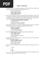 Module 3: Irrigation Multiple Choice