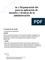 Planeación y Organización Del Trabajo para La Aplicación