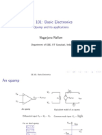 EE 101: Basic Electronics: Opamp and Its Applications