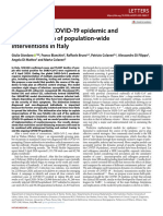 Modelling The COVID-19 Epidemic and Implementation of Population-Wide Interventions in Italy