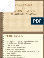 VHDL Basics by Jaymin Bhalani: Sr. Lecturer, CIT-CHANGA