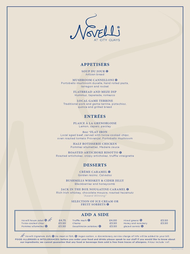 Appetisers: 