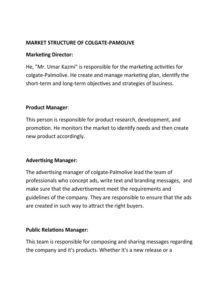 Colgate-Palmolive Market Insights | PDF | Market Segmentation | Marketing