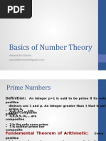 Basics of Number Theory: Waleed Bin Shahid