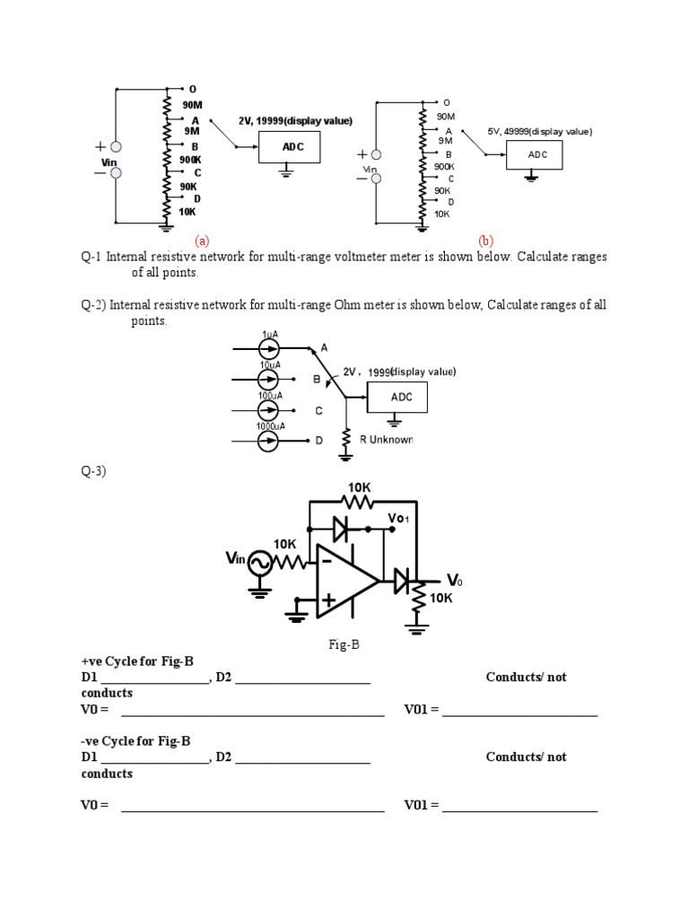 Multi-Range Voltmeter and Ohmmeter Design | PDF | Technology & Engineering