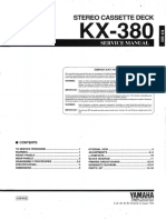 Yamaha kx-380 SM PDF