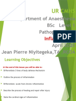 Department of Anaesthesia BSC Level 1 Pathophysiology April 2020 Jean Pierre Niyitegeka, Ta, Rcoa