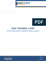 Map Training Camp - Player Orientation & Suggested Course Schedule
