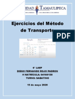 Ejercicios Del Método de Transporte