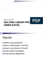 Solving Linear Programs Using Excel: Arpee Arruejo, MIT