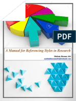 A Manual For Referencing Styles in Research: Mohsin Hassan Alvi