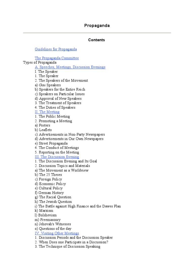 NSDAP Propaganda Guidelines | PDF | Nazi Party | Adolf Hitler