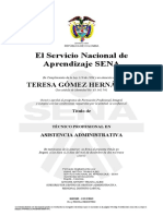 Certificado Teresa