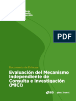 Documento de Enfoque Evaluación Del Mecanismo Independiente de Consulta e Investigación MICI Es PDF