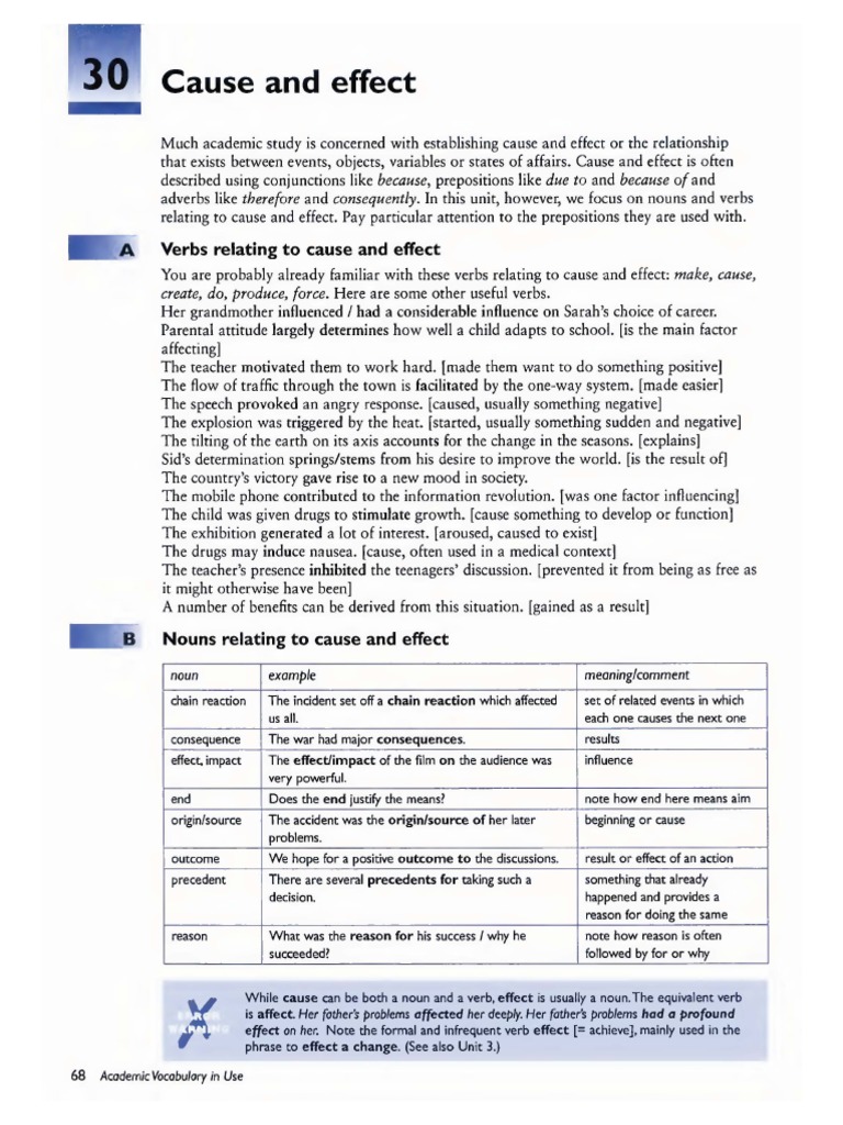 Verbs and Nouns of Cause and Effect | PDF | Causality | Verb