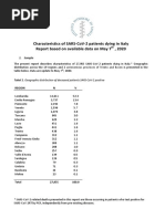 Characteristics of Sars-Cov-2 Patients Dying in Italy Report Based On Available Data On May 7, 2020