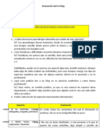 Formato de Autoevaluación Del Blog Empresarial