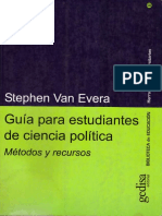 Van Evera Stephen - Guia Para Estudiantes De Ciencia Politica