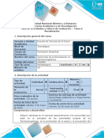 Guía de actividades y rúbrica de evaluación – Tarea 6 - Socialización