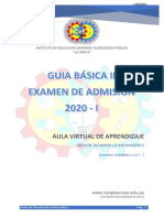 GUIA BASICA Nro 02 - PARA EL EXAMEN DE ADMISION 2020 - Plataforma Virtual