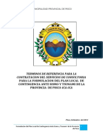 TDR- Plan de Contingencia ante sismo y tsunami- Pisco
