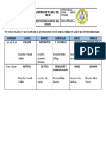 Horario Por Covd 19