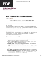 DNS Interview Questions and Answers - NakshatraIT Blogs