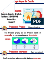 Tipos de Fracciones Sexto Grado.