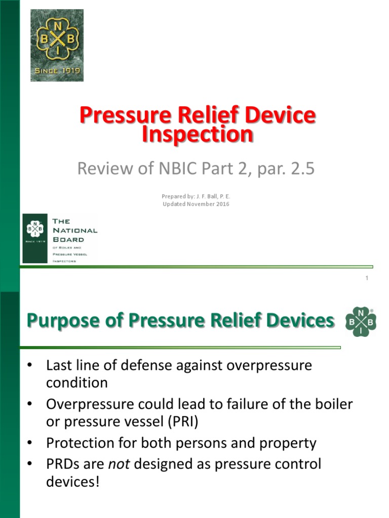 PRD Inspection Guidelines and Safety | PDF