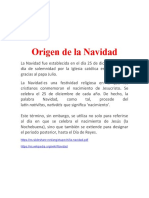 Origen de La Navidad