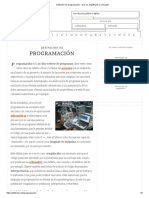 Definición de Programación - Qué Es, Significado y Concepto