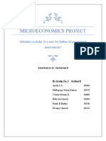 Microeconomics Project: Subsidies in India: Is A Case For Failure of Government Intervention?