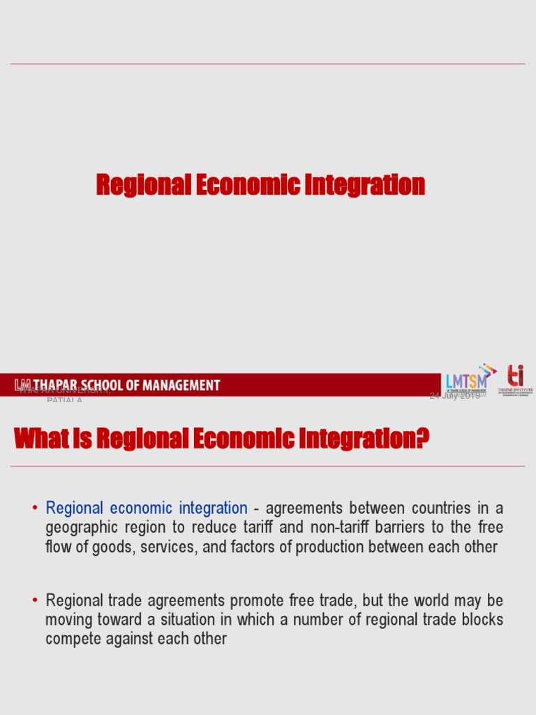 Regional Economic Integration | PDF | Andean Community | European Union