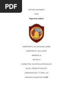 Regression Analysis: Post Mid Assignment Topic