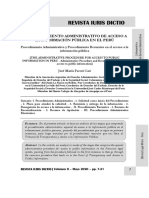 El Procedimiento Administrativo de Acceso A La Información Pública en El Perú - Autor José María Pacori Cari