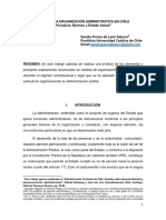 Bases de La Organización Administrativa en Chile Principios, Normas y Estado Actual