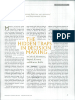 1998 HBR The-Hidden-Traps in Decision Making - Hammond Keeney Raiffa.pdf