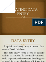 Creating Data Entry