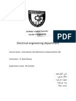 Electrical Engineering Department: Course Name: Instruments and Electronics Measurements Lab