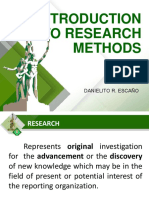 Introduction To Research PDF