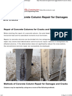 Methods of Concrete Column Repair For Cracks and Damages
